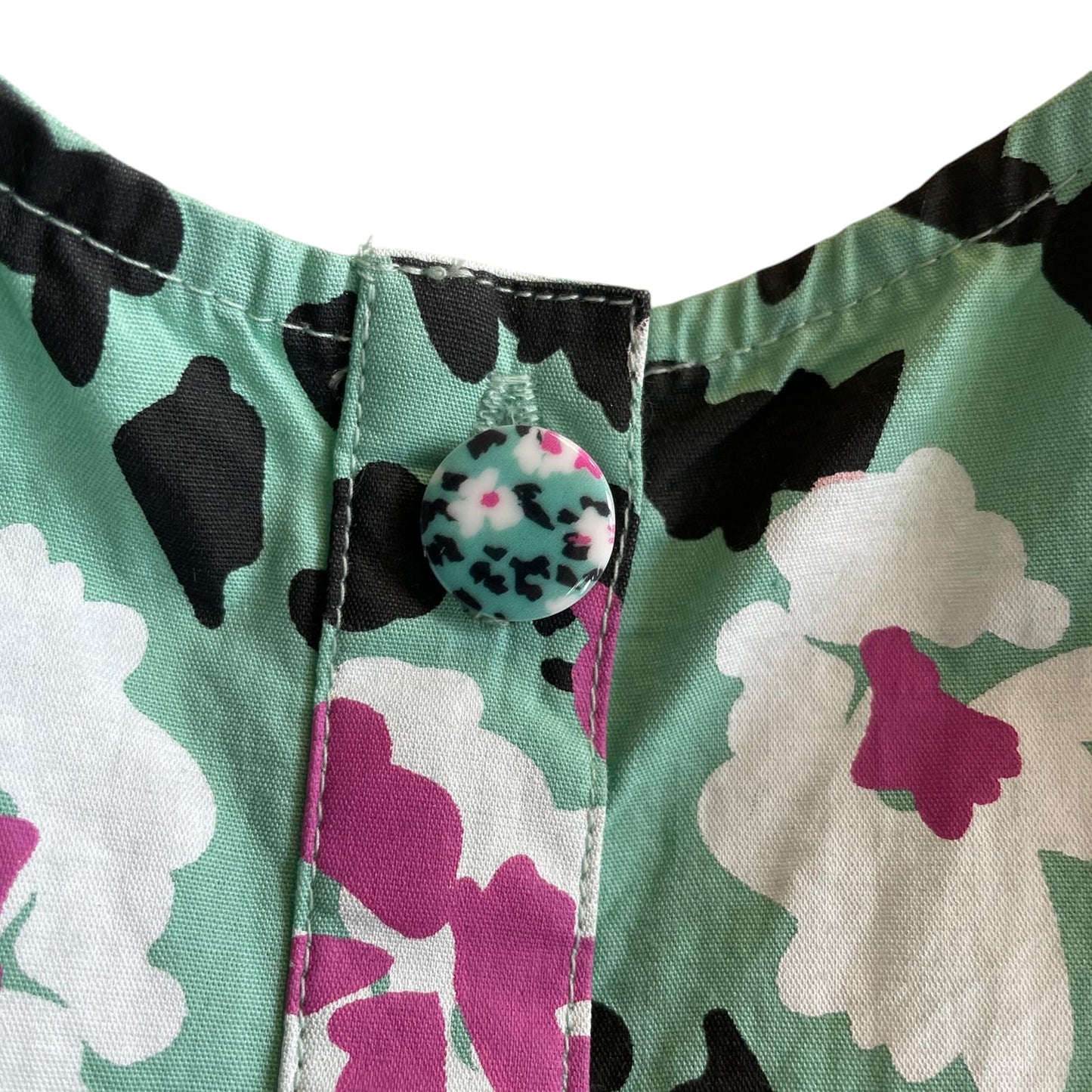 Angel & Rocket dress 10-11 years green floral pattern cotton