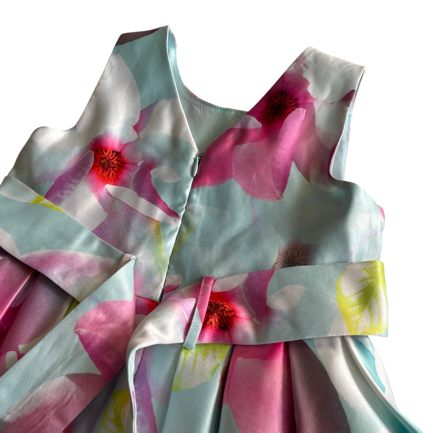 John Rocha dress 4-5 years light blue and pink floral summer party