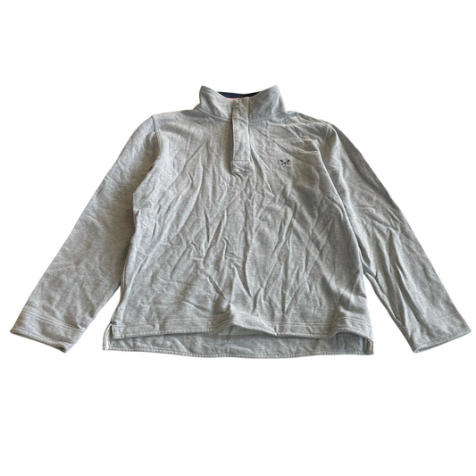 Crew clothing jumper woman's M grey quarter zipper raised collar