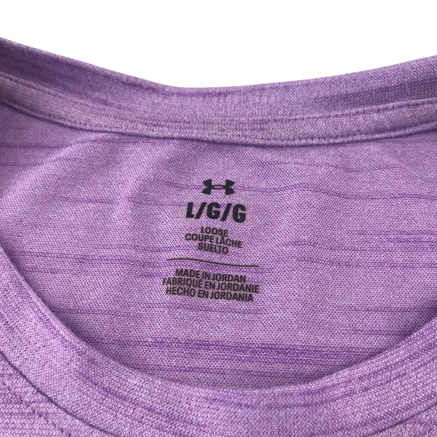 Under Armour sport top women's size L lilac short sleeve