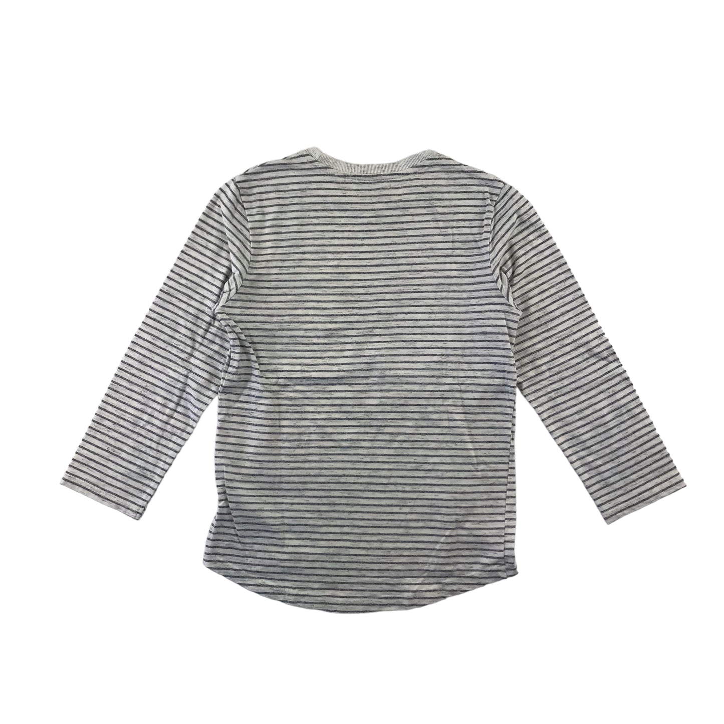 Next T-Shirt 6-7 Years White and Grey Stripes