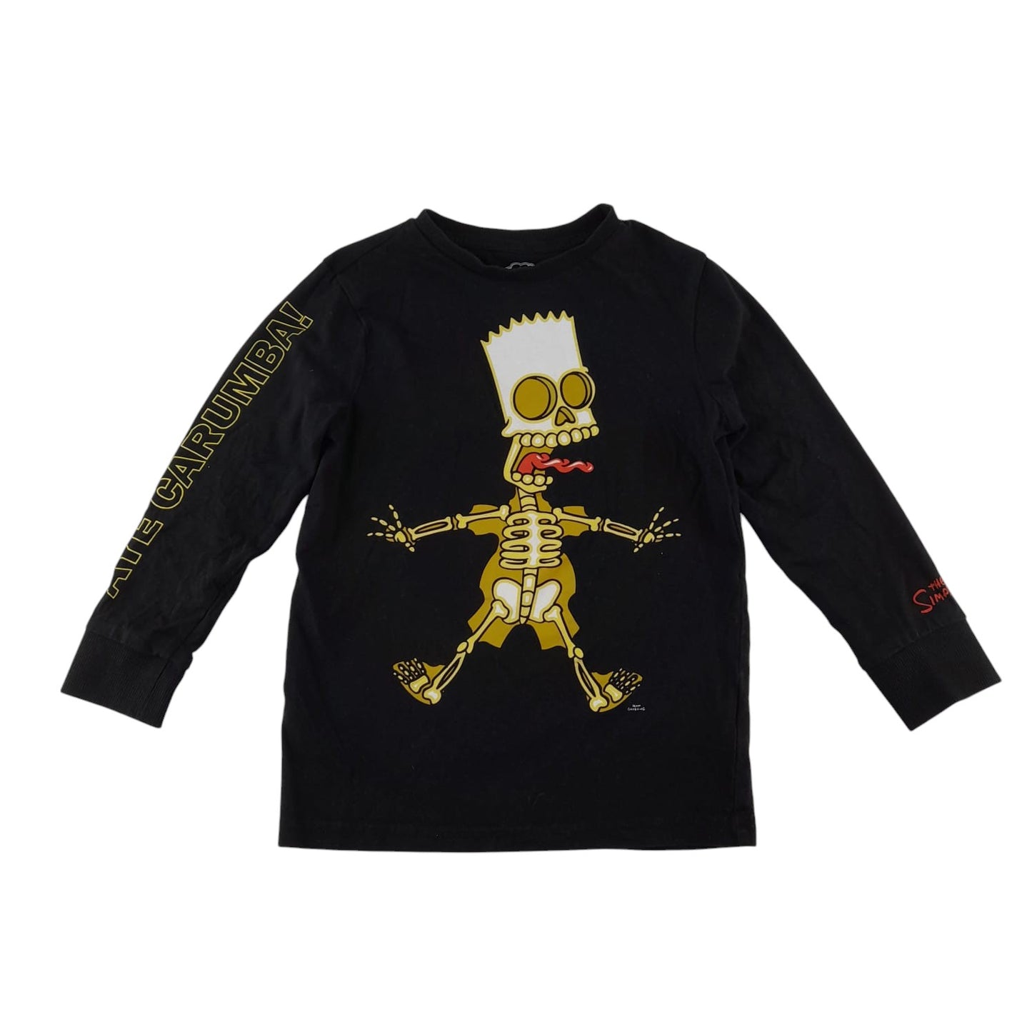 F&F t-shirt 5-6 years black Bart Simpson graphic print