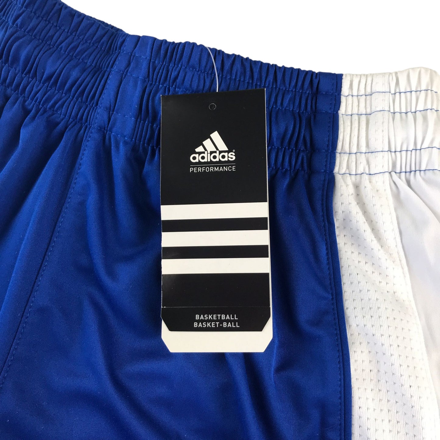 Adidas adiZero basketball shorts blue and white