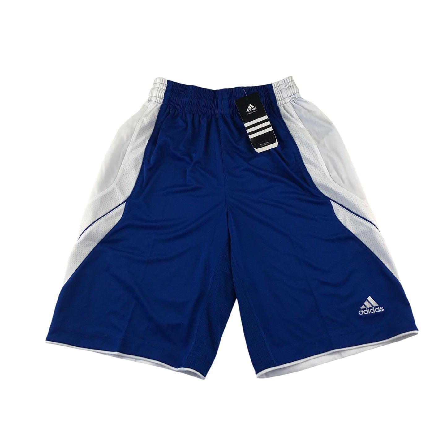 Adidas adiZero basketball shorts blue and white