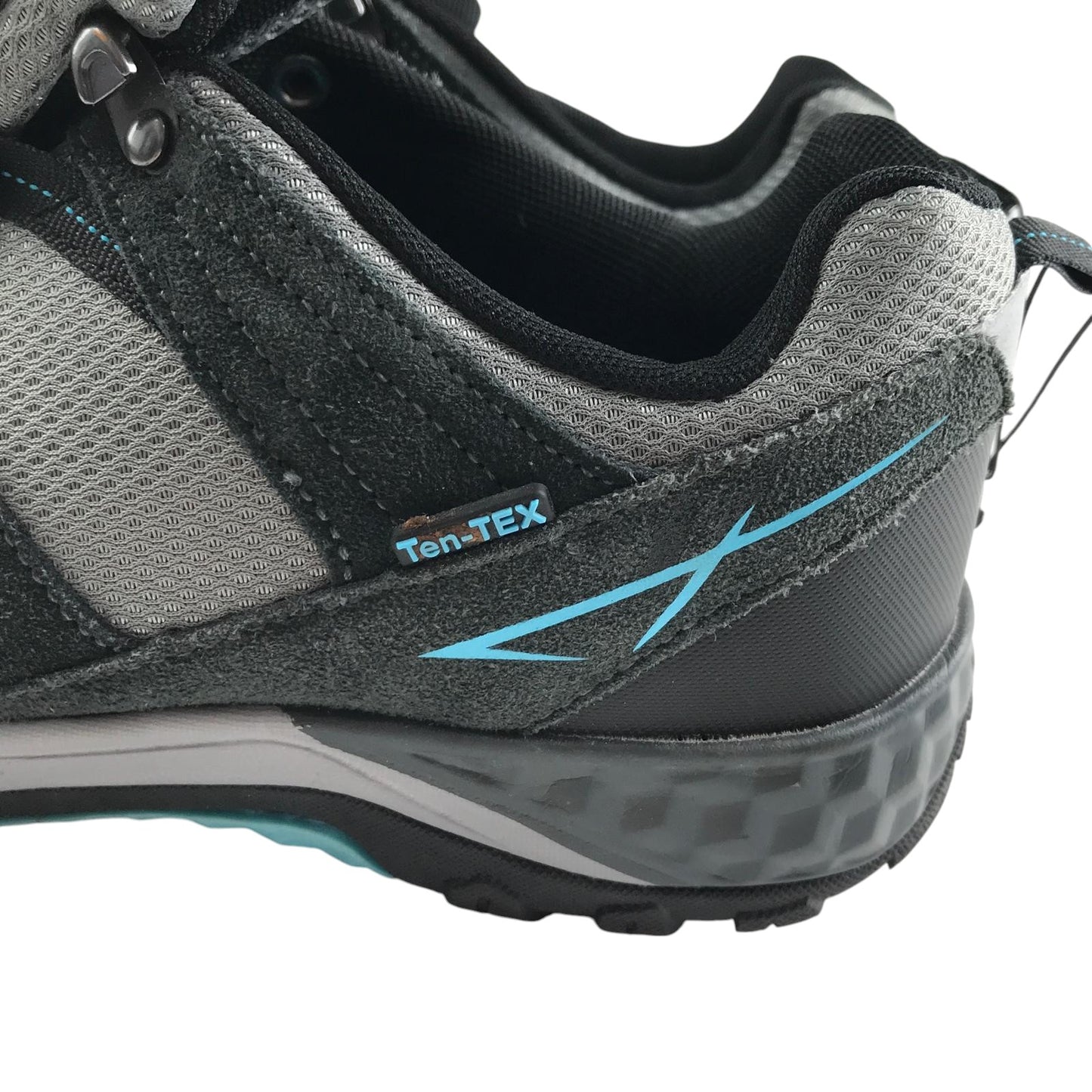 Crane walking trainers shoe size 7 grey and black with blue detailing
