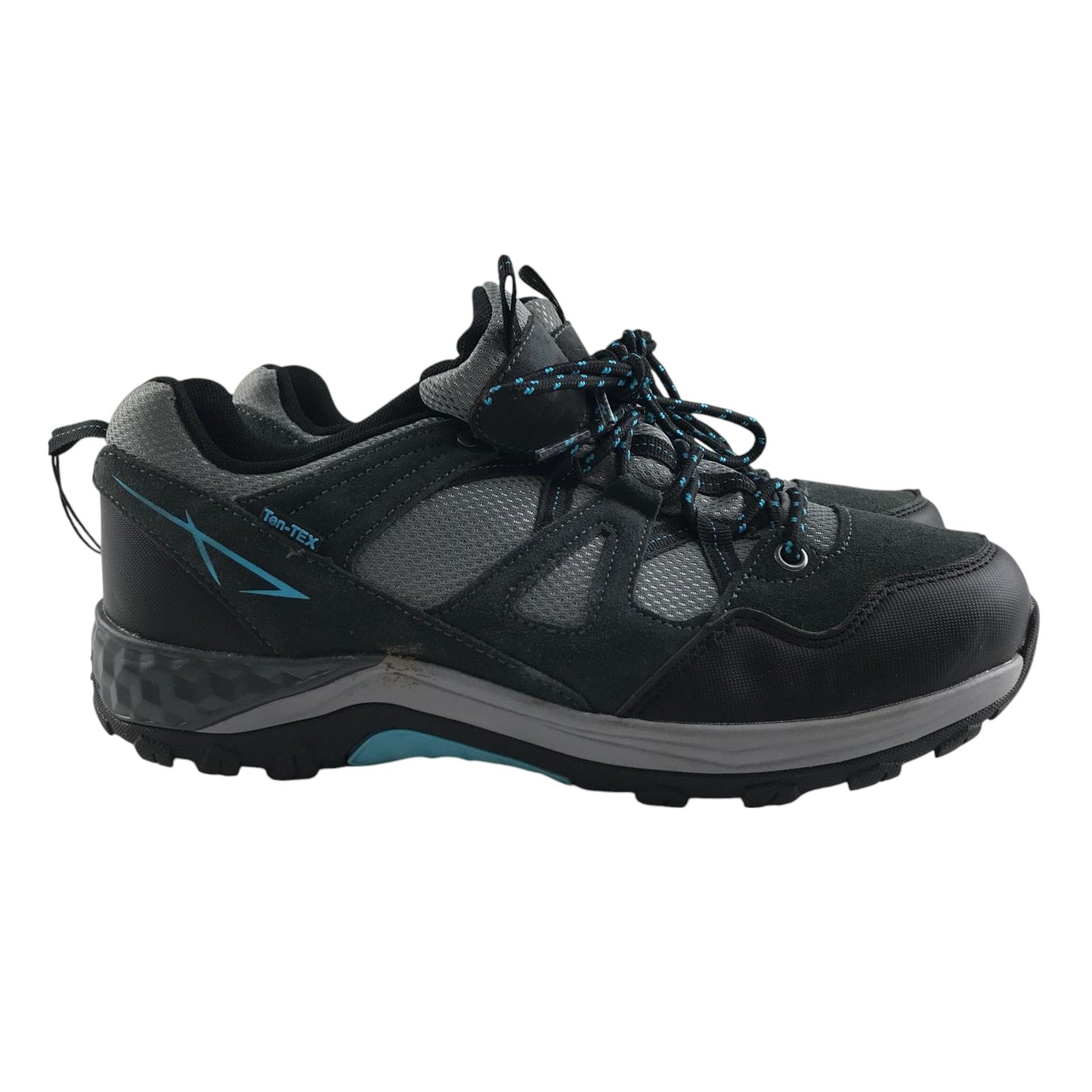 Crane walking trainers shoe size 7 grey and black with blue detailing