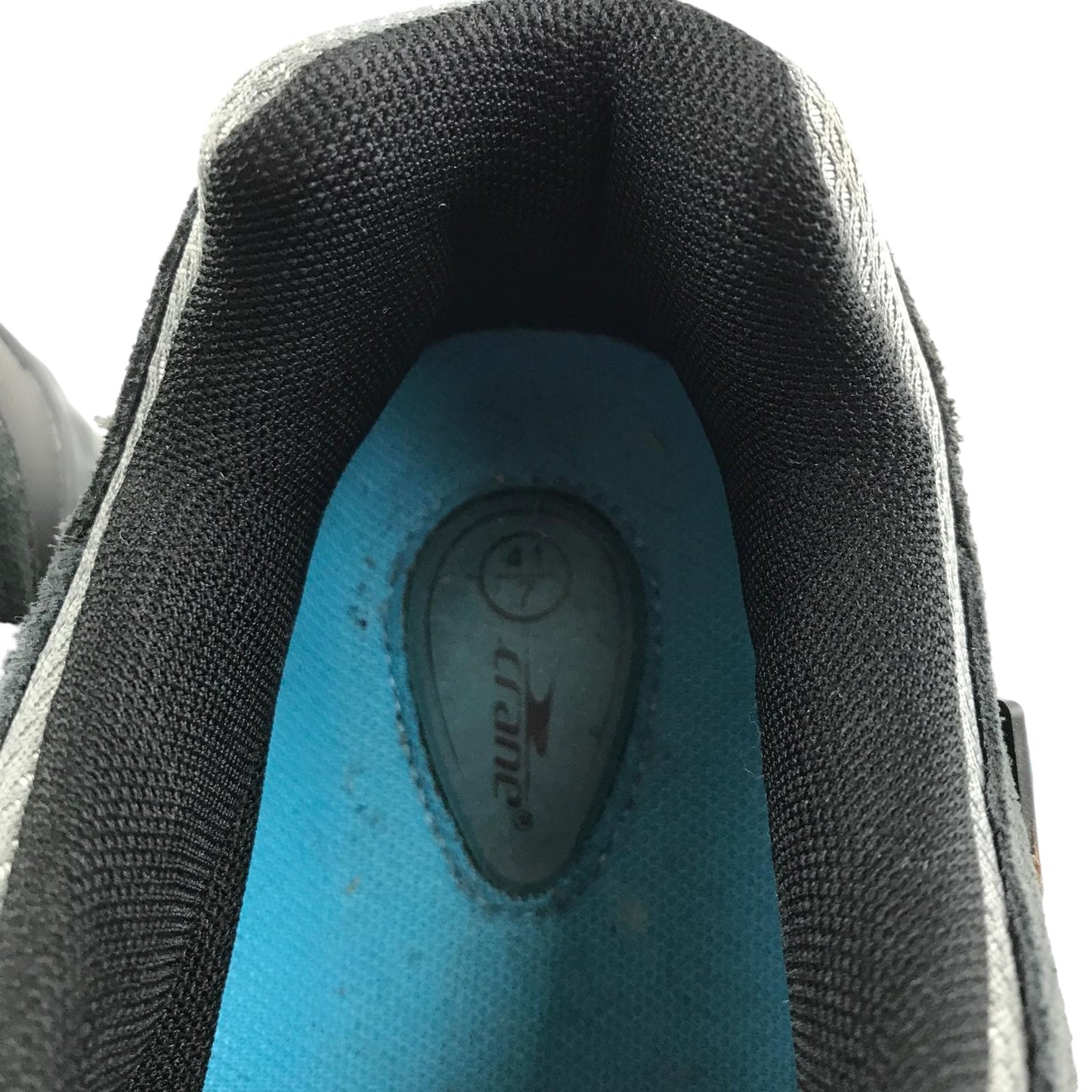 Crane walking trainers shoe size 7 grey and black with blue detailing
