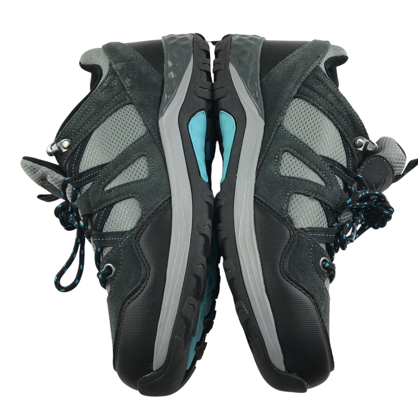 Crane walking trainers shoe size 7 grey and black with blue detailing