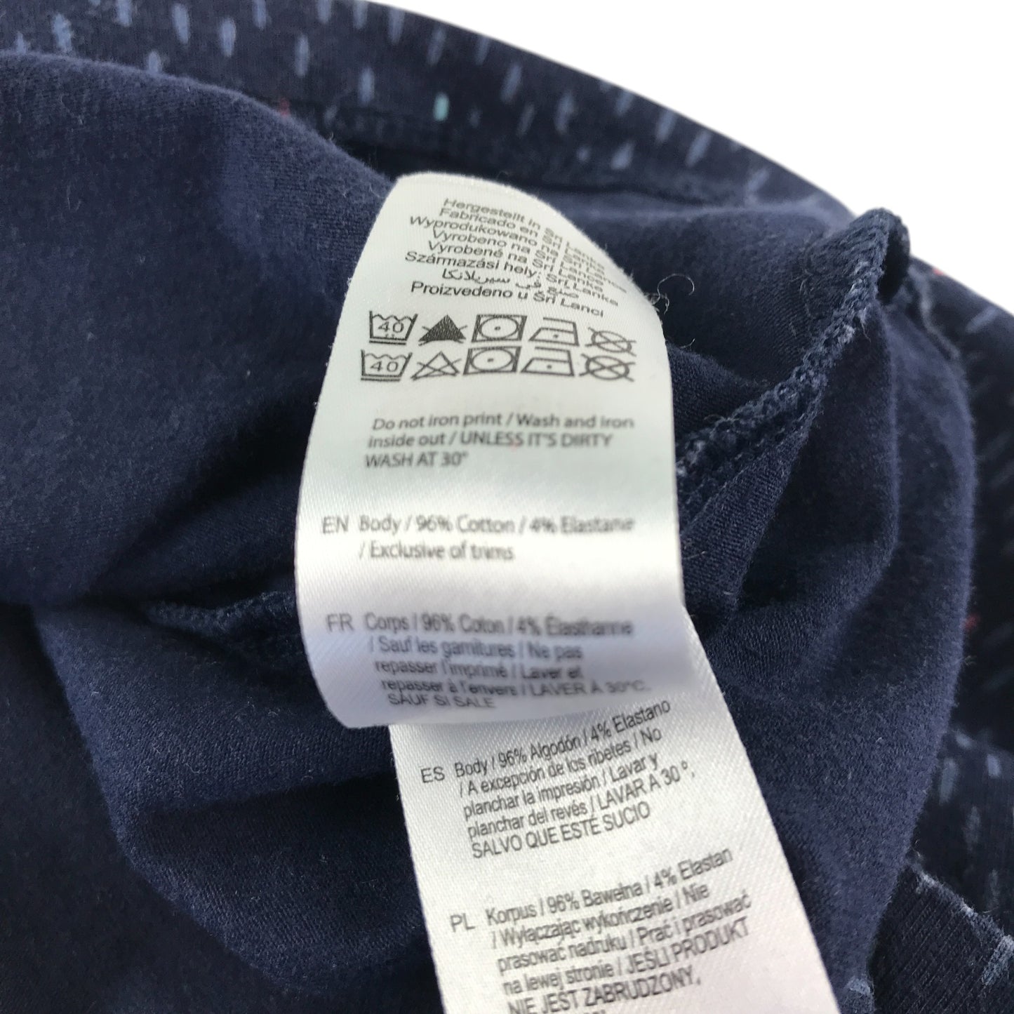 F&F dress 5-6 years navy blue graphic print pattern