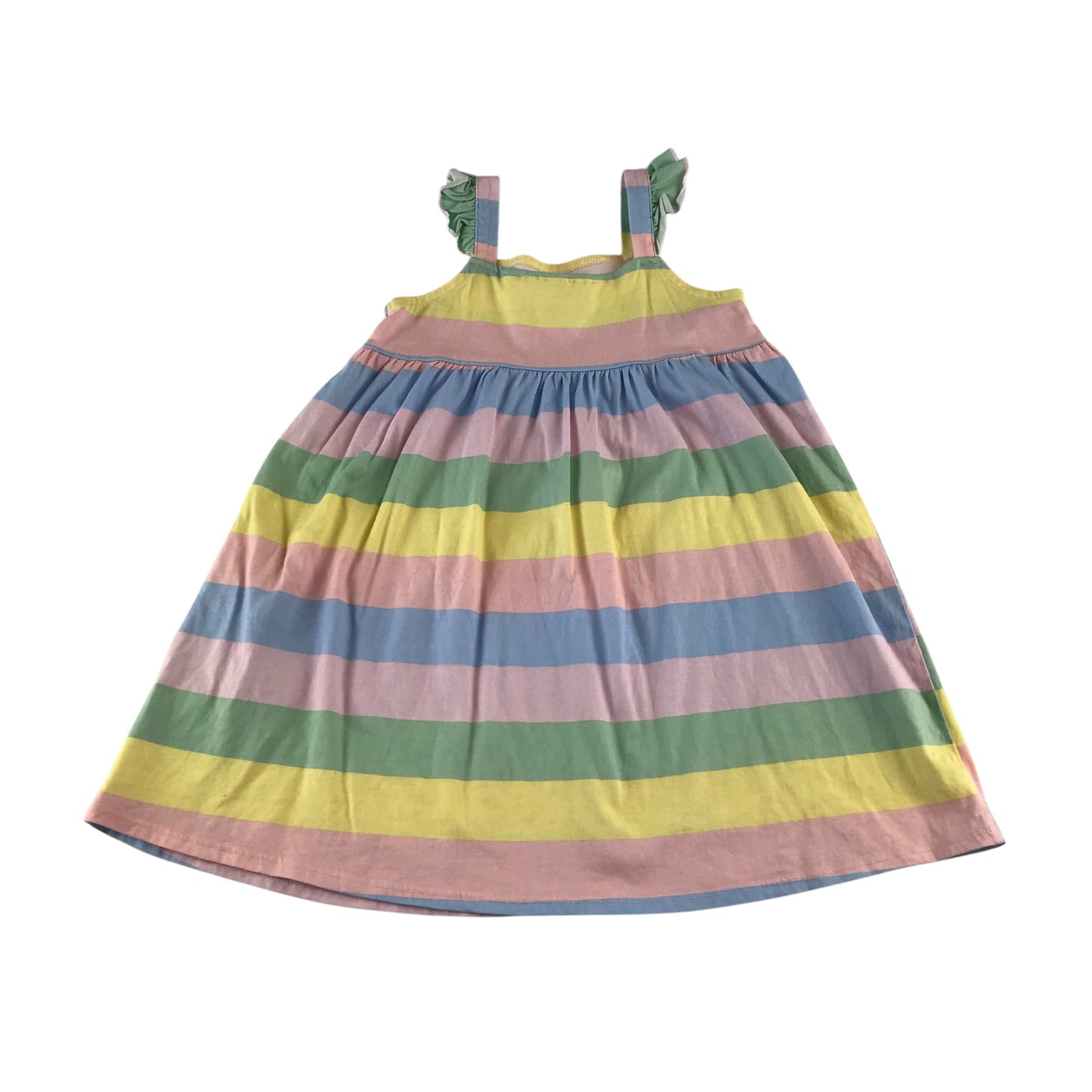 George dress 4-5 years multicoloured pastel stripy cotton