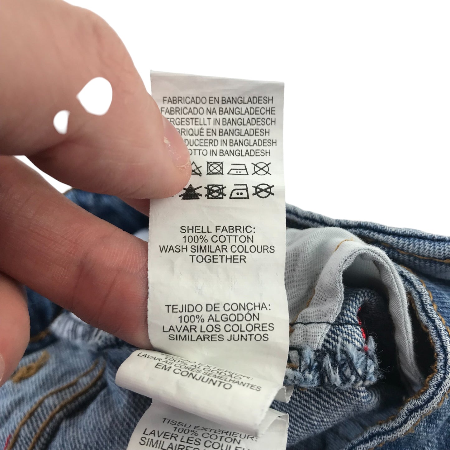 Primark DenimCo Shorts Age 6 Blue Denim Cherry Embroidery Cotton