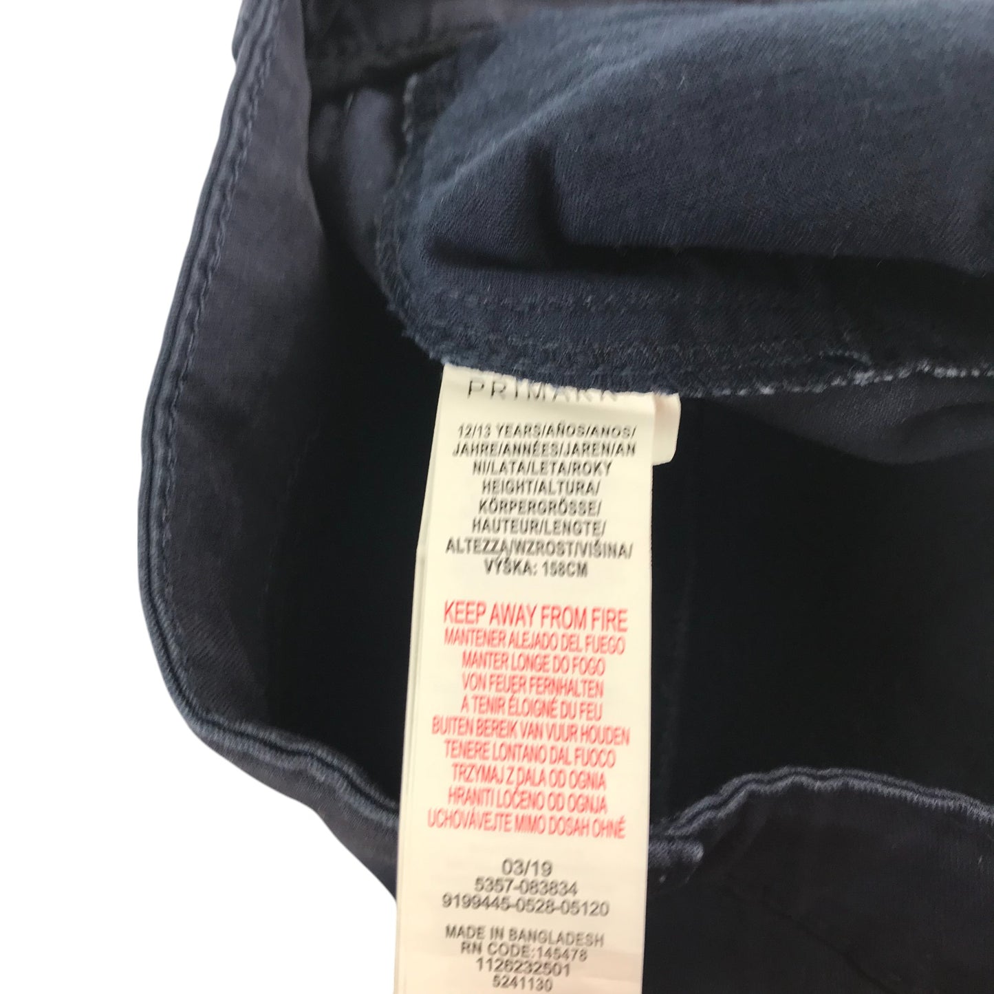 Primark trousers 12-13 years navy chino style