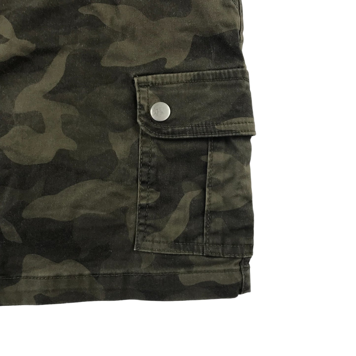M&Co Kylie Skirt Age 13 Khaki Green Camo Skirt with Cargo Pocket