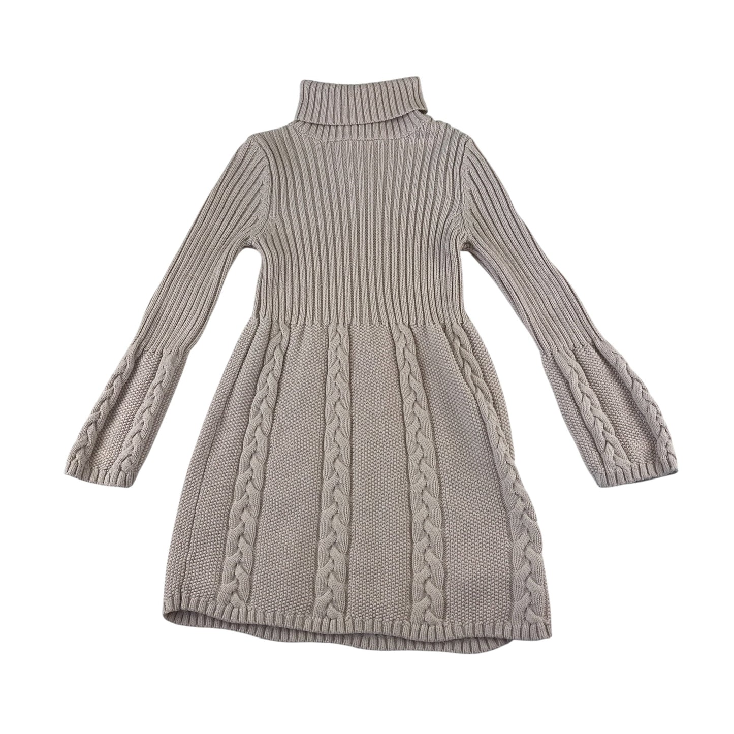 Lulurain dress 5-6 years white cable knit long sleeve