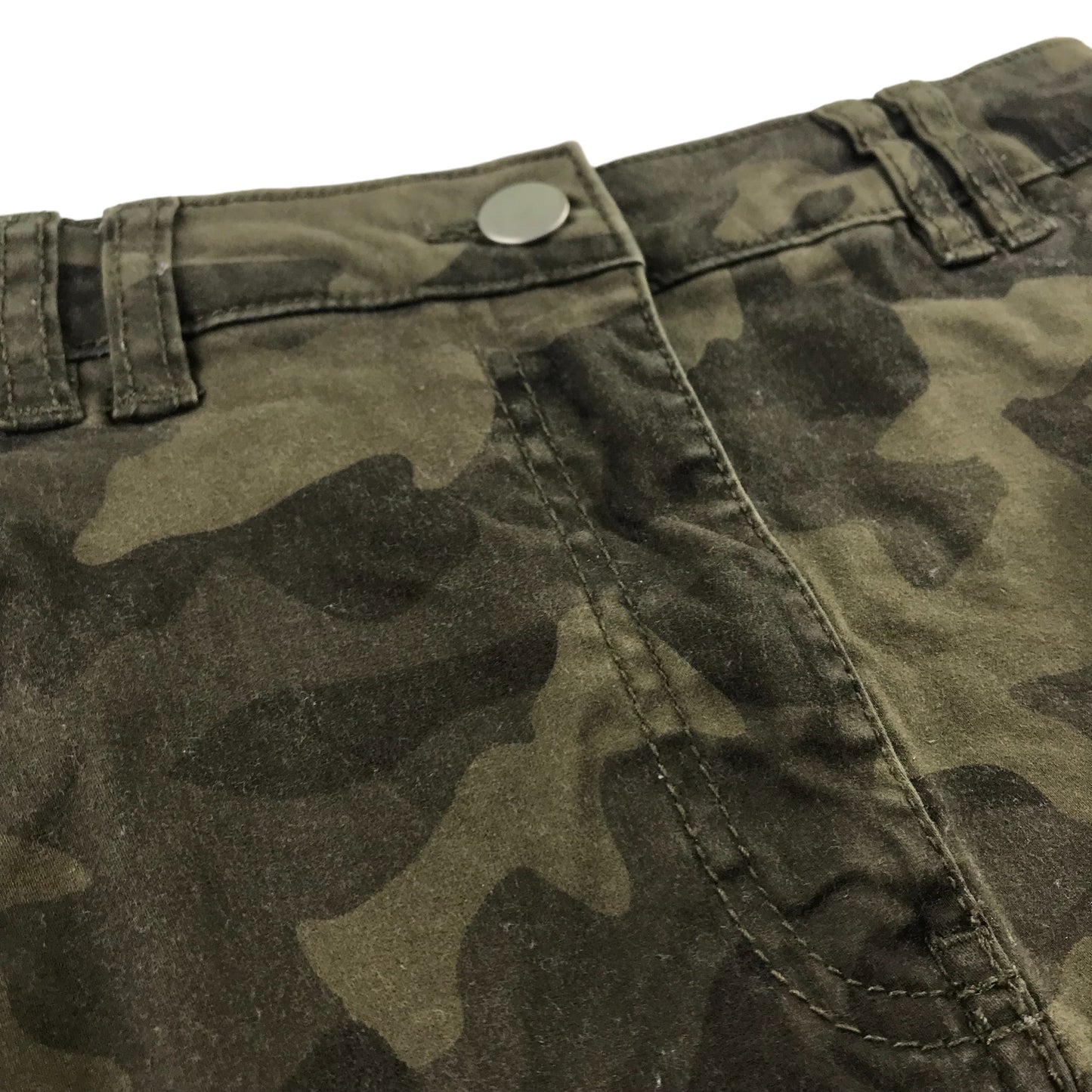 M&Co Kylie Skirt Age 13 Khaki Green Camo Skirt with Cargo Pocket