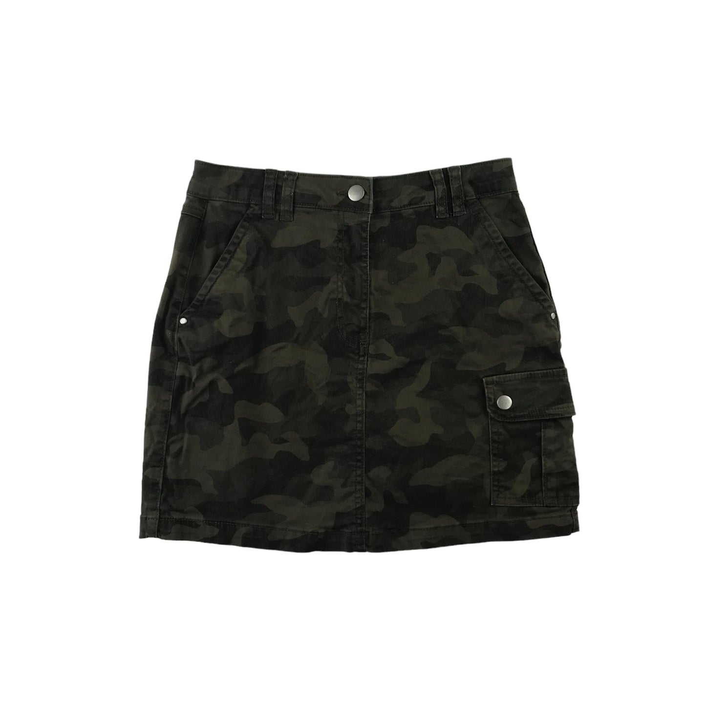 M&Co Kylie Skirt Age 13 Khaki Green Camo Skirt with Cargo Pocket