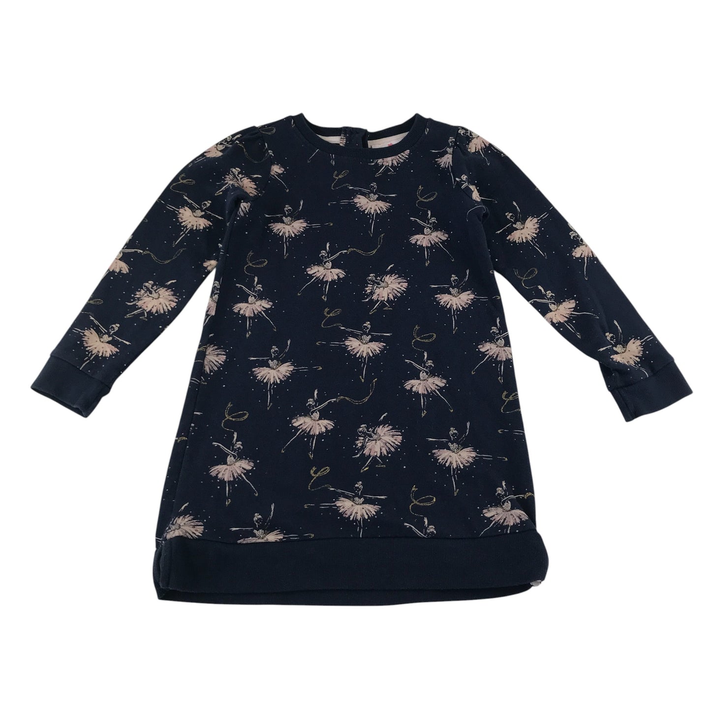 Lulurain dress 5-6 years navy ballerina long sleeve jersey