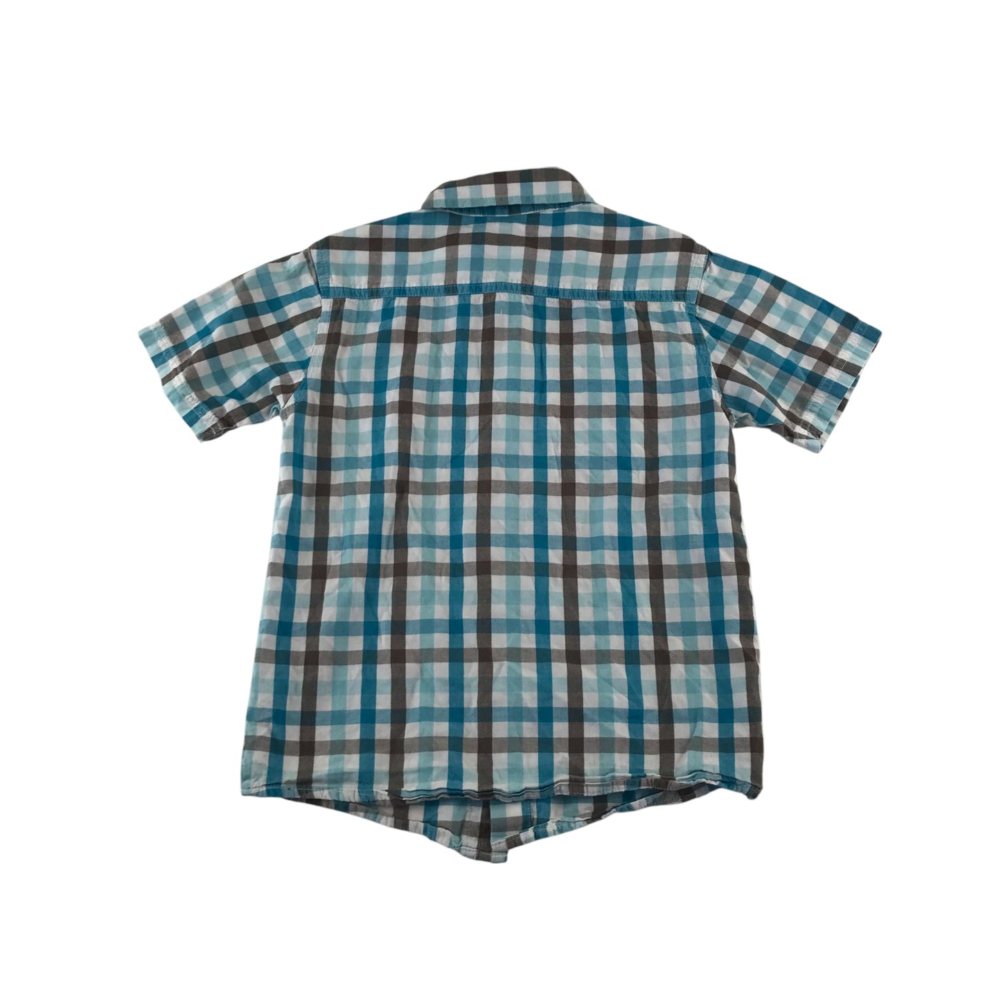 M&Co shirt 4-5 years white light blue checked cotton