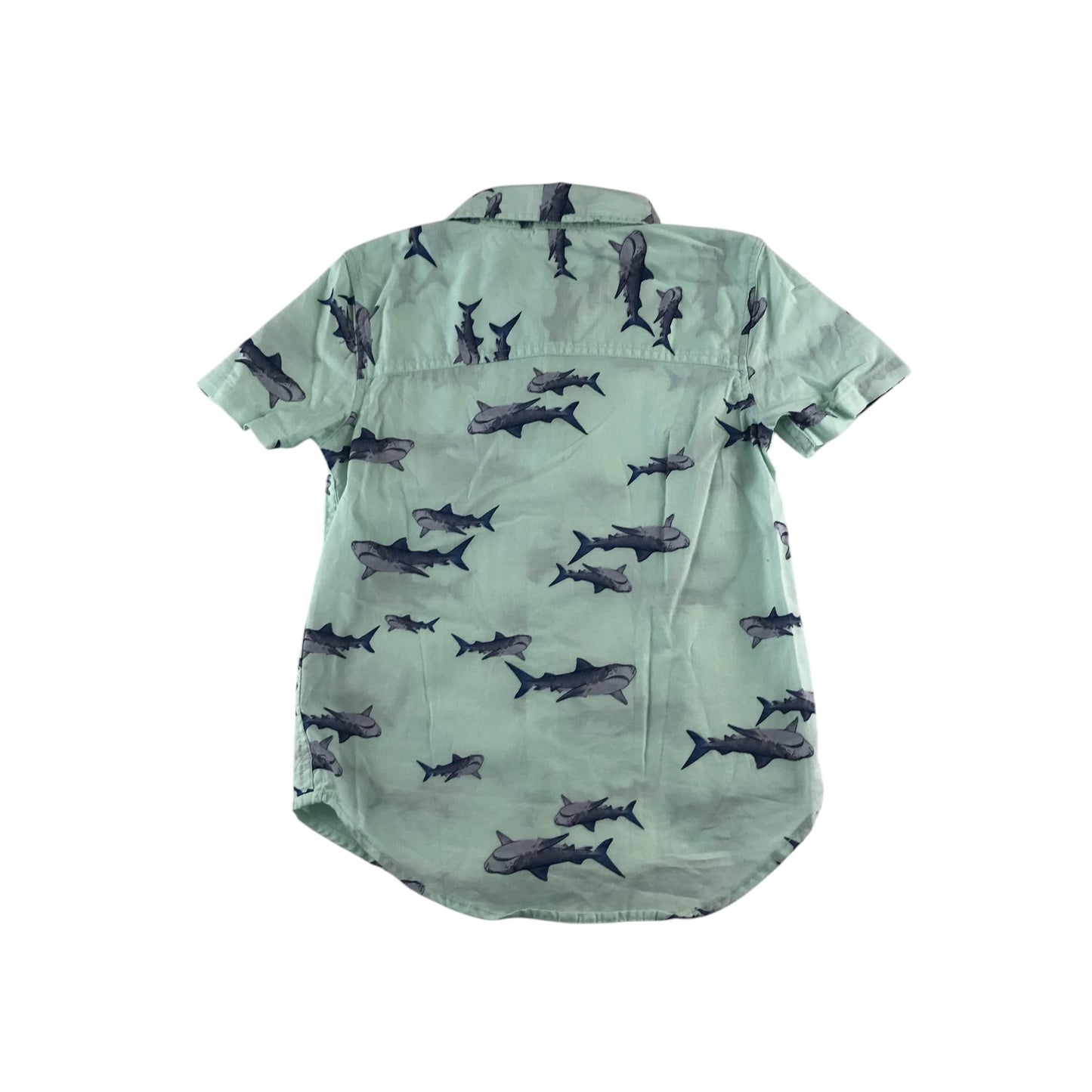 Joules shirt 5-6 years mint green shark print cotton