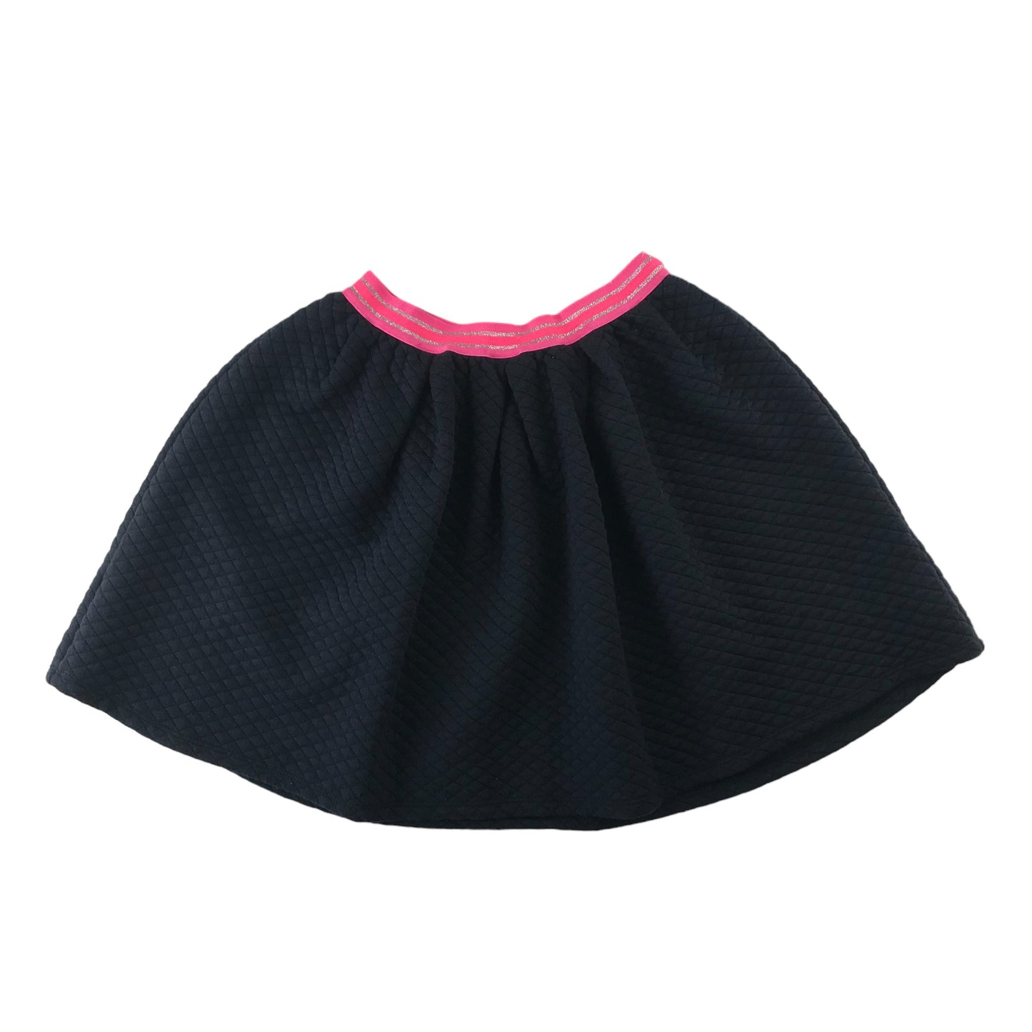 Monsoon Skirt Age 11 Navy with Pink Waist Band and Quilted Jersey Pattern