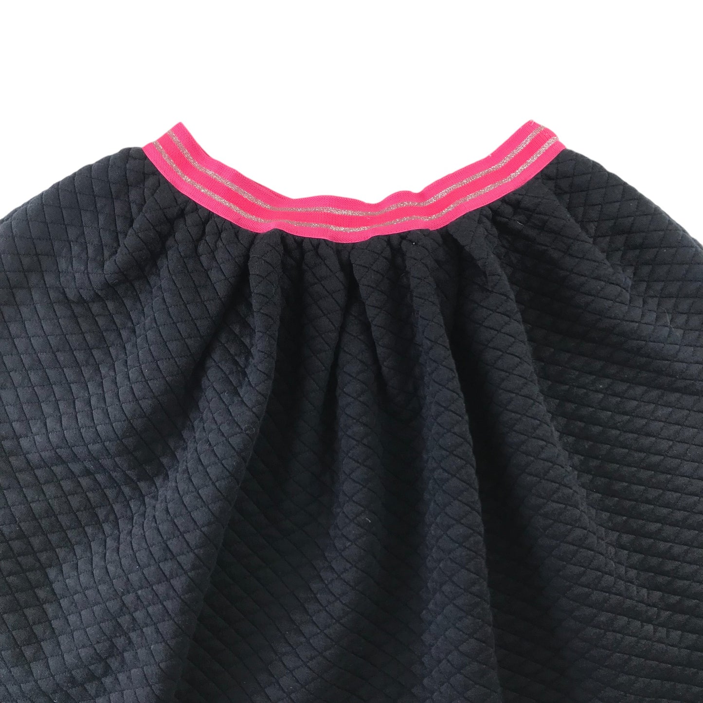 Monsoon Skirt Age 11 Navy with Pink Waist Band and Quilted Jersey Pattern