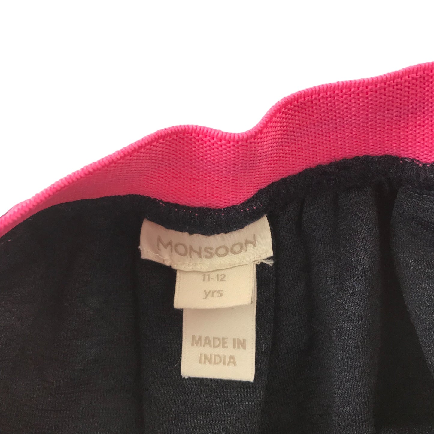 Monsoon Skirt Age 11 Navy with Pink Waist Band and Quilted Jersey Pattern