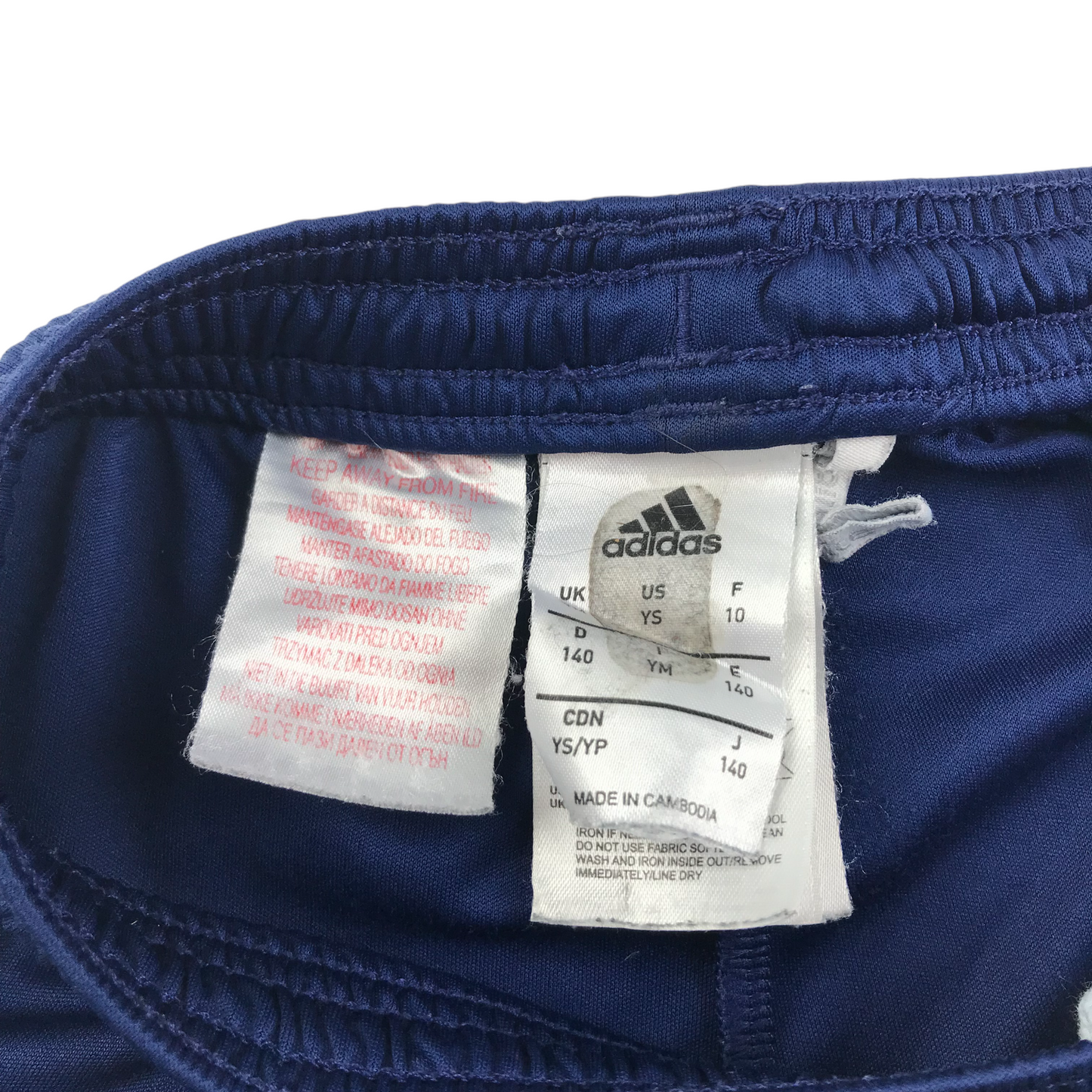 Adidas Sport Shorts Age 9 Navy Three Stripes