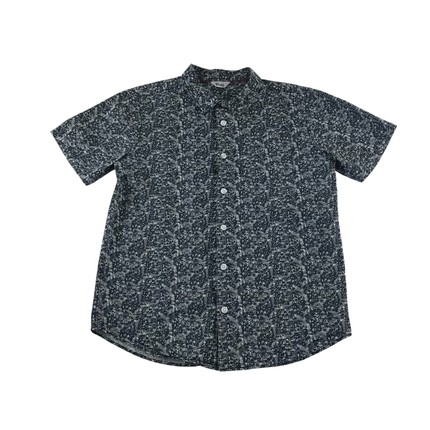M&Co shirt 12-13 years navy with white turtle print design cotton