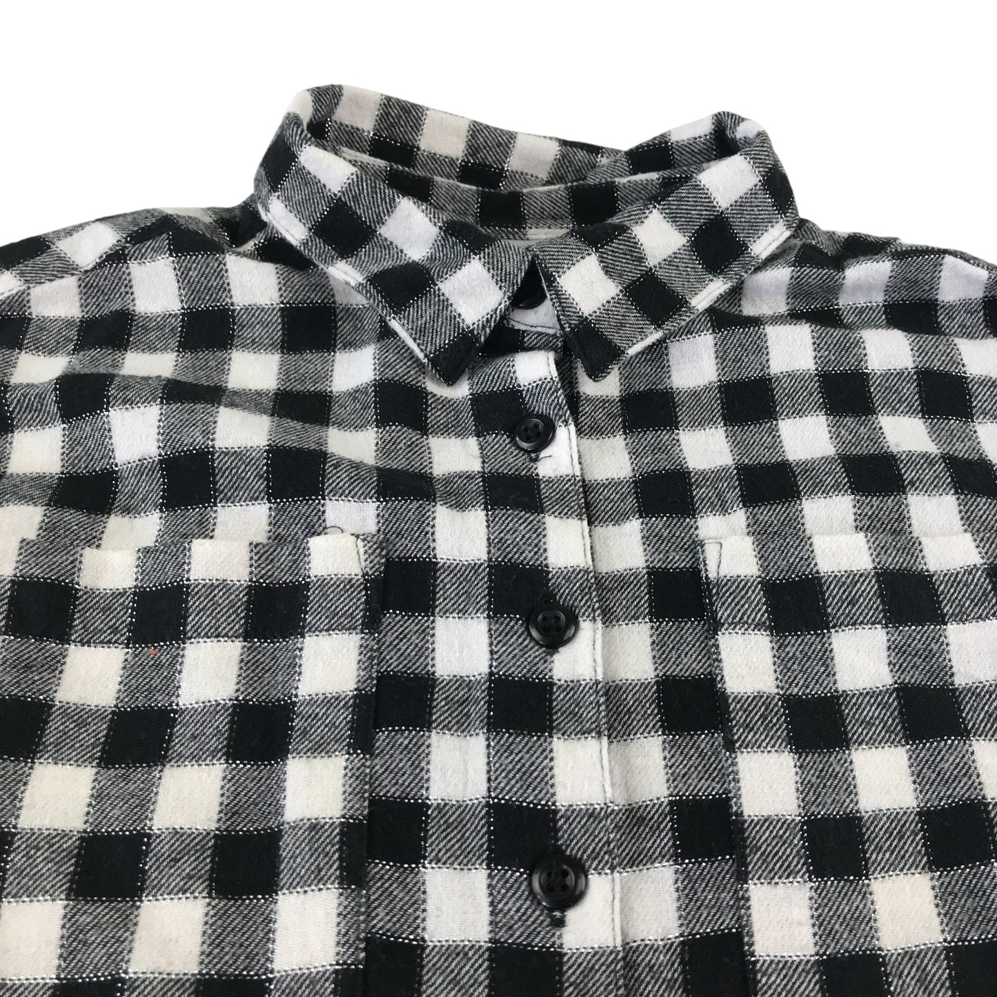 Matalan dress 8 years black and white checked shirt dress with sparkles