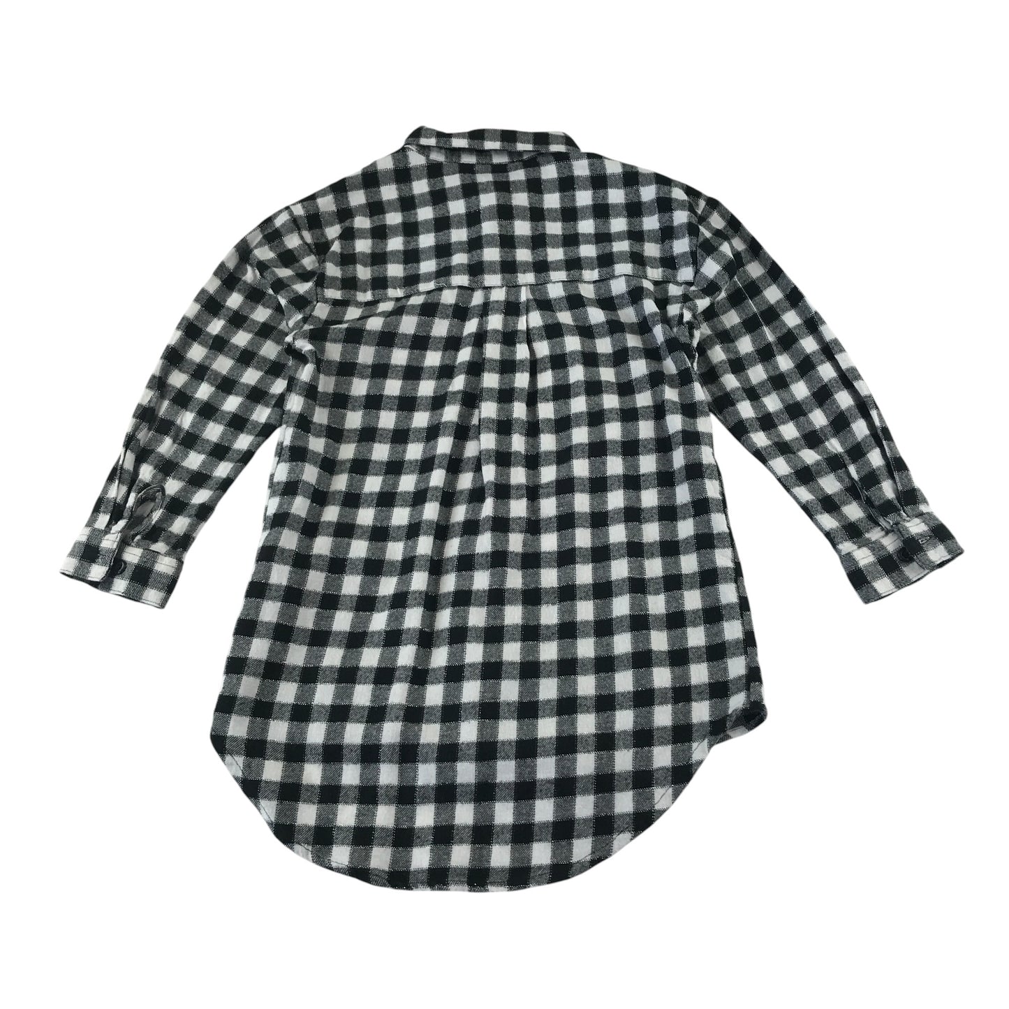 Matalan dress 8 years black and white checked shirt dress with sparkles