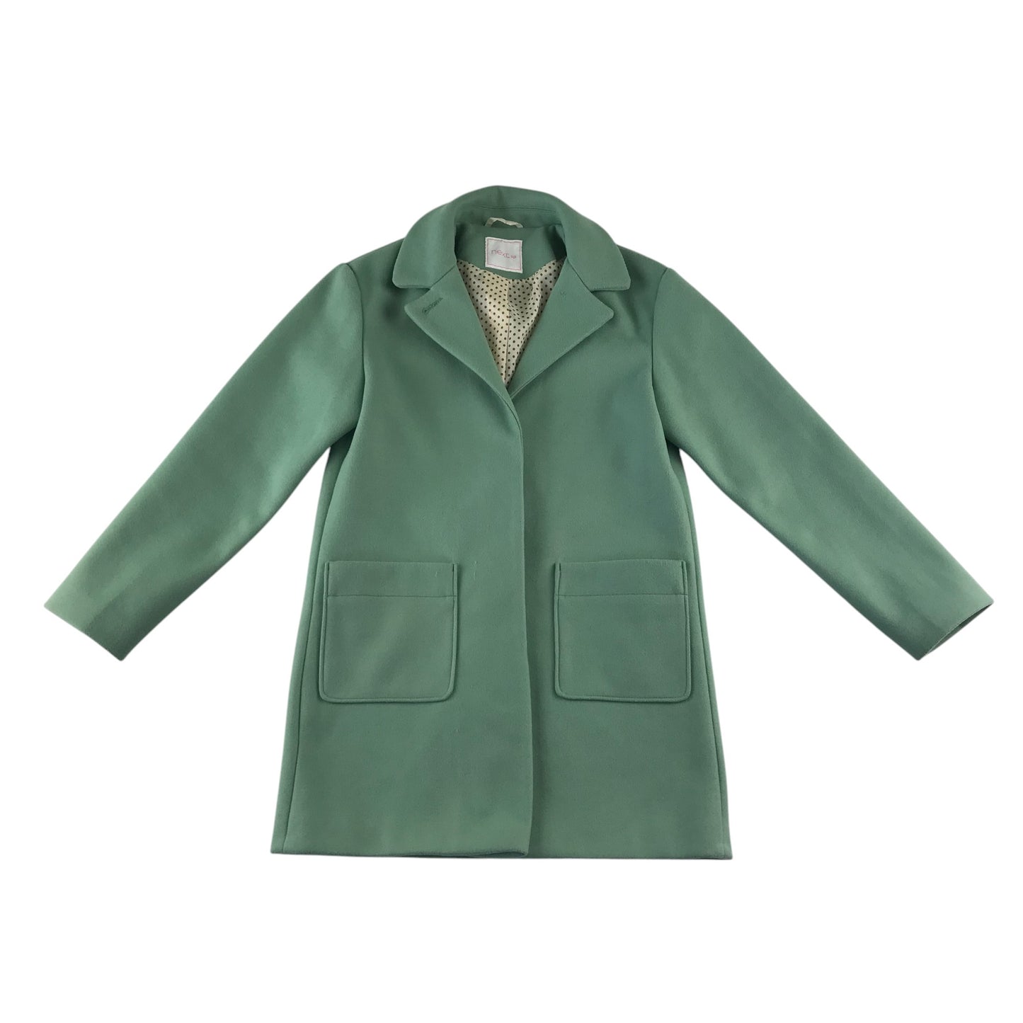 Next coat 11-12 years sage green long smart mid season