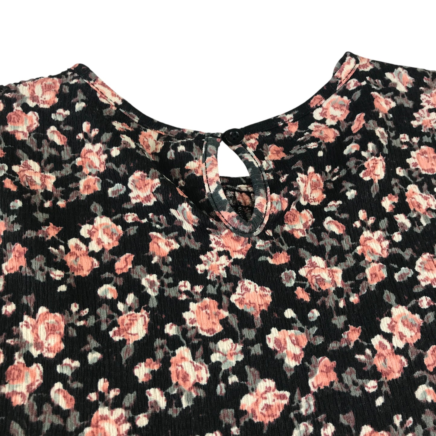 Miss E-vie dress 9-10 years black floral print A-line long sleeve