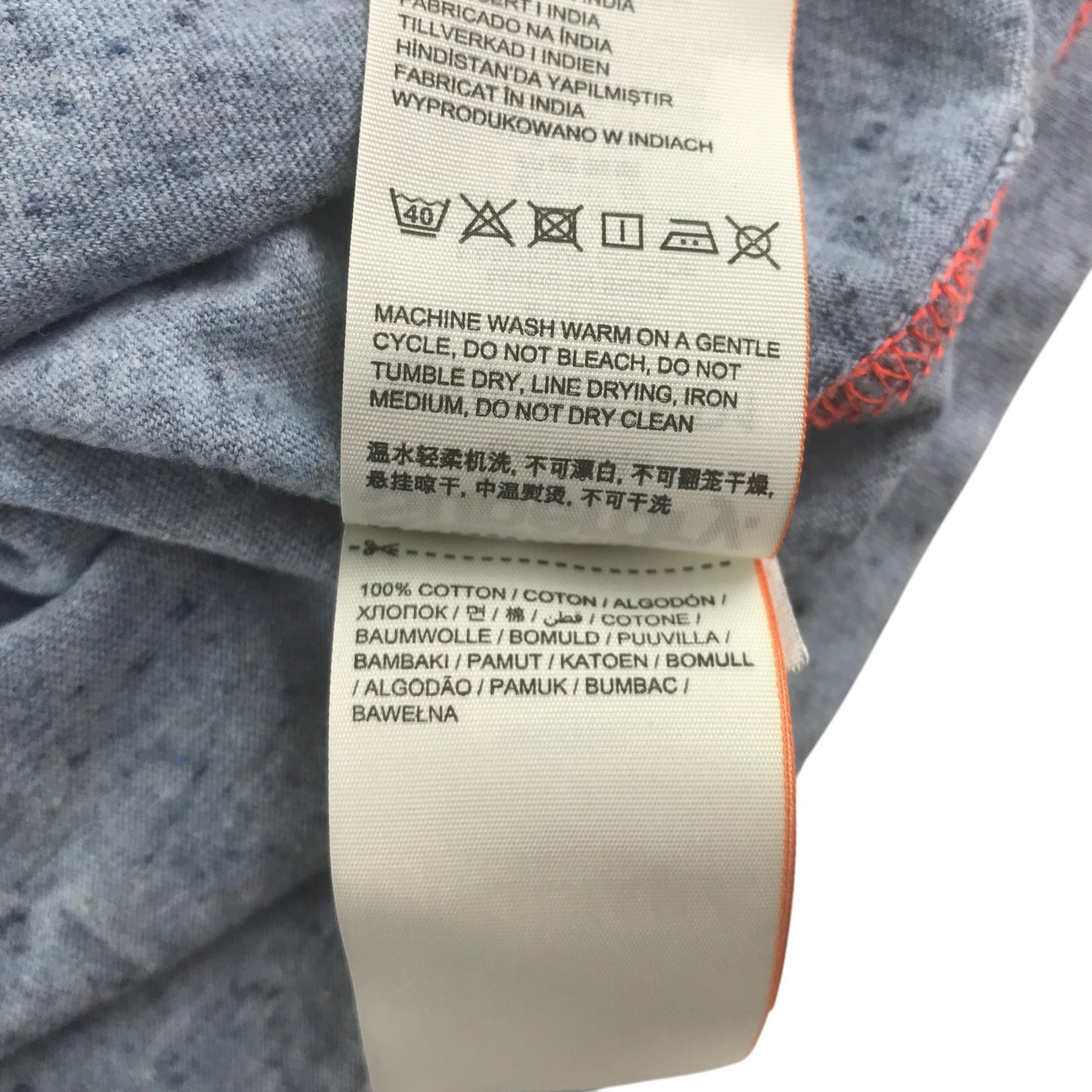 SuperDry t-shirt adult size M greyish light blue short sleeve cotton