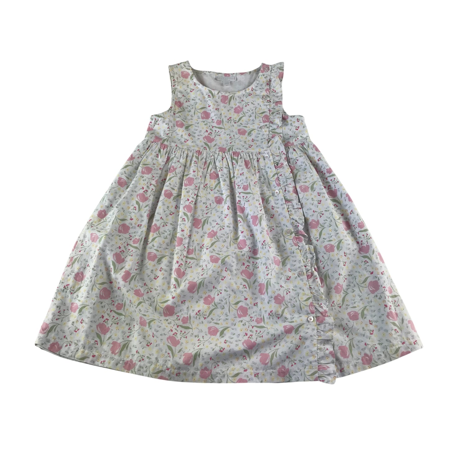 The Little White Company dress 5-6 years white floral print design