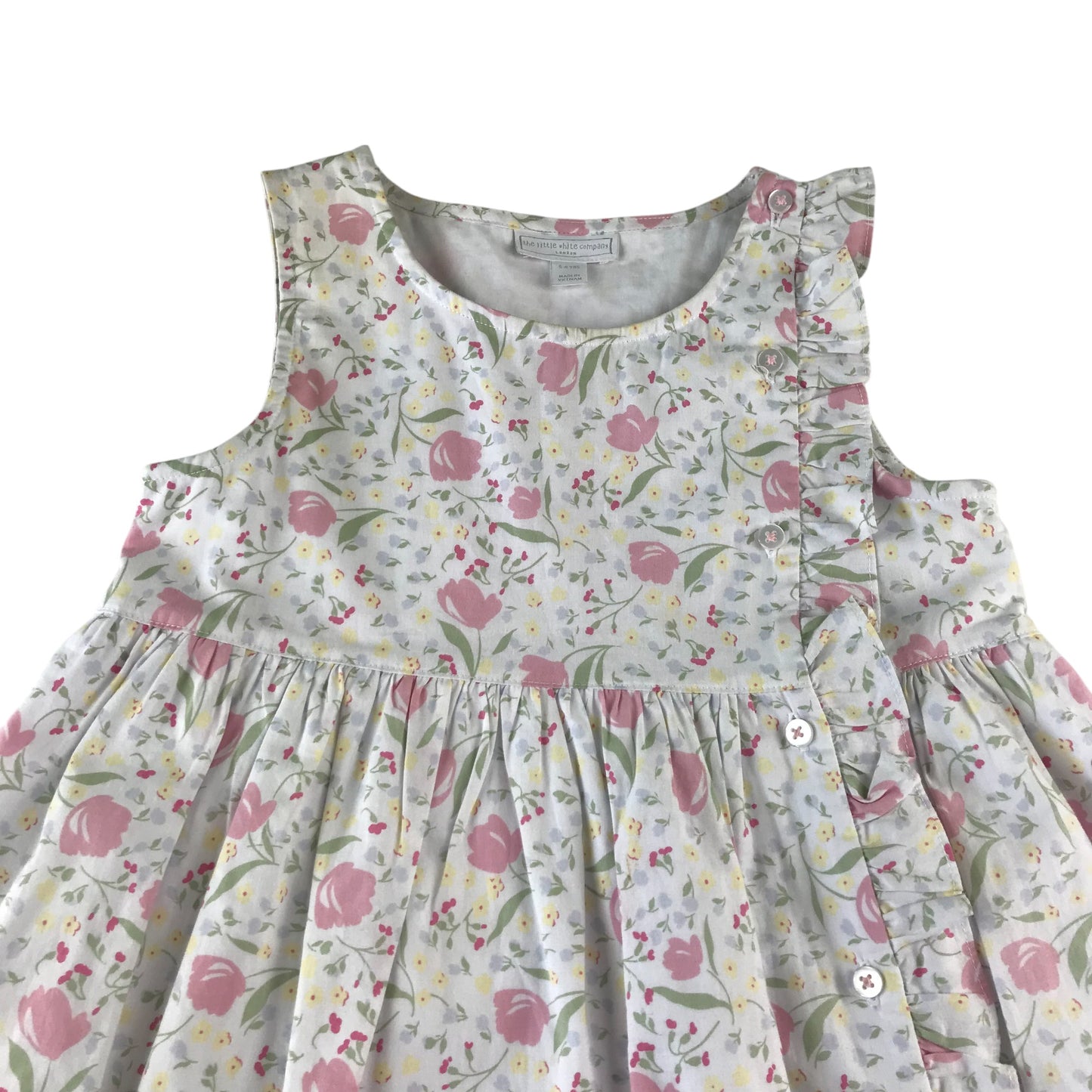 The Little White Company dress 5-6 years white floral print design