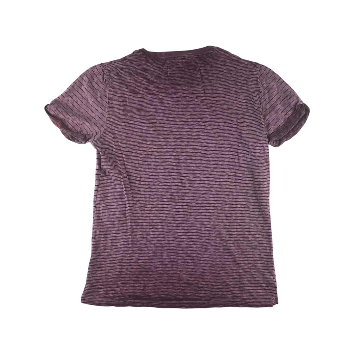 SuperDry t-shirt adult size M purple stripy short sleeve cotton