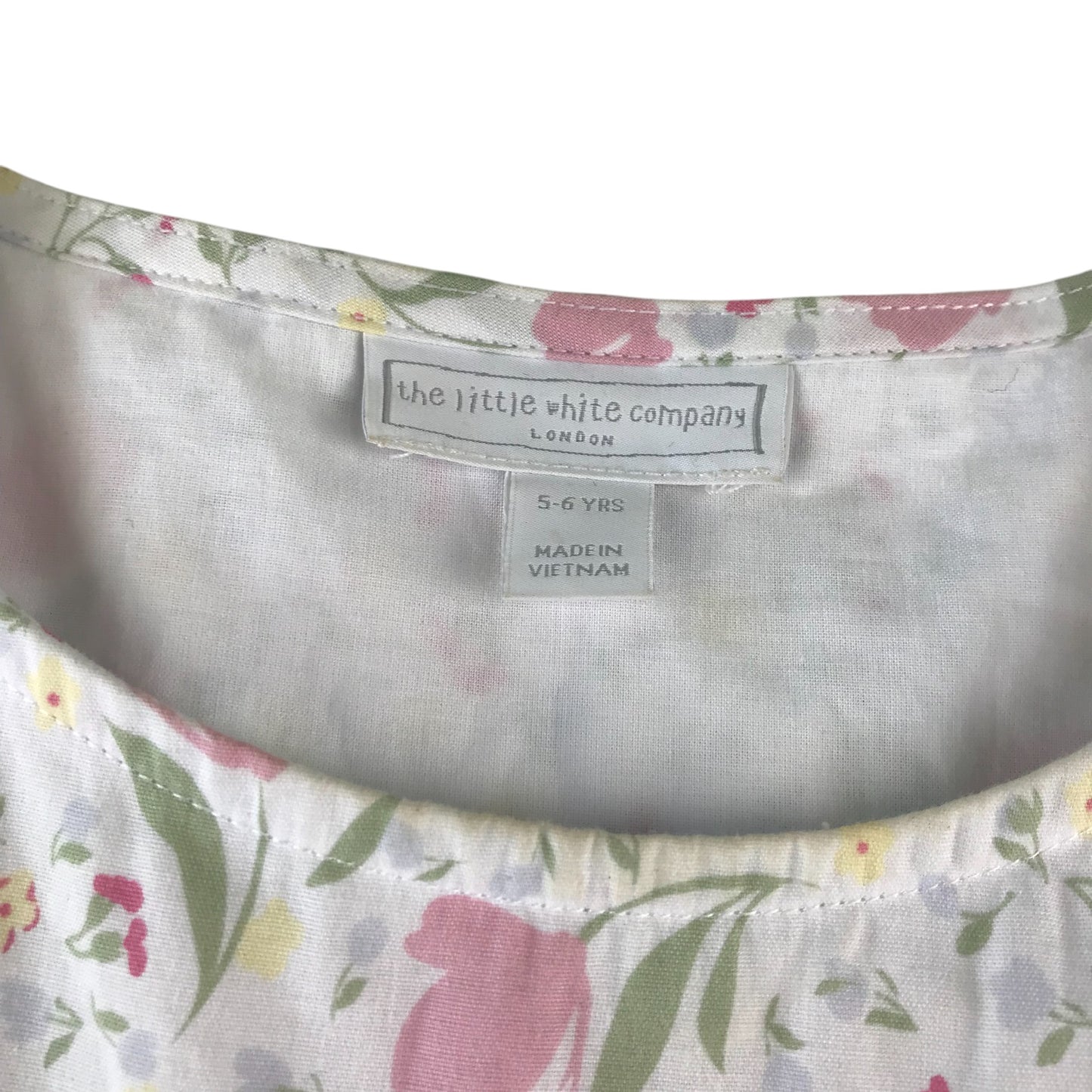 The Little White Company dress 5-6 years white floral print design