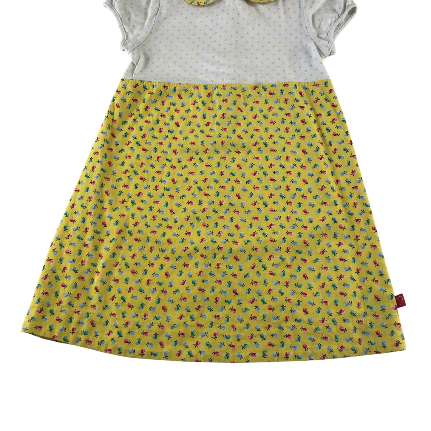 Little Bird dress 5-6 years Yellow and white floral print