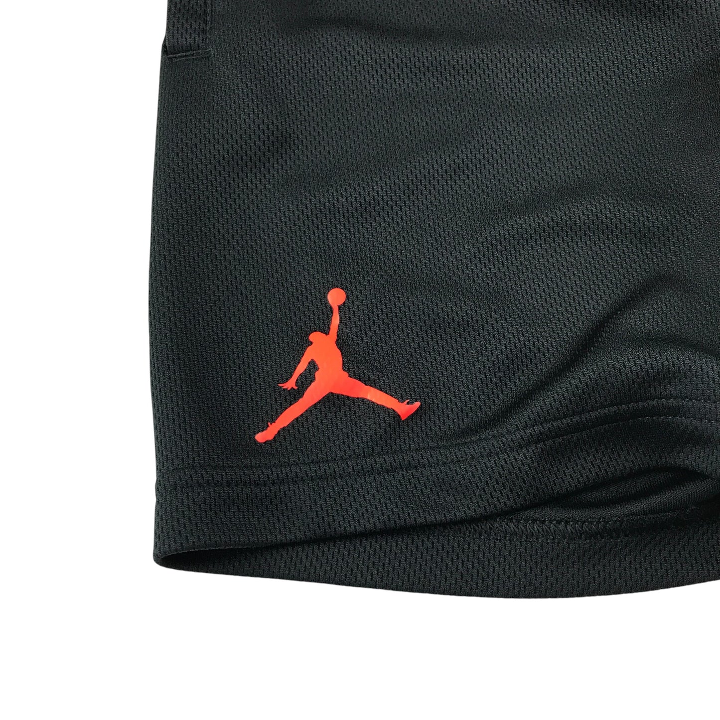 Jordan sports shorts 9-10 years black with red waistband and logos