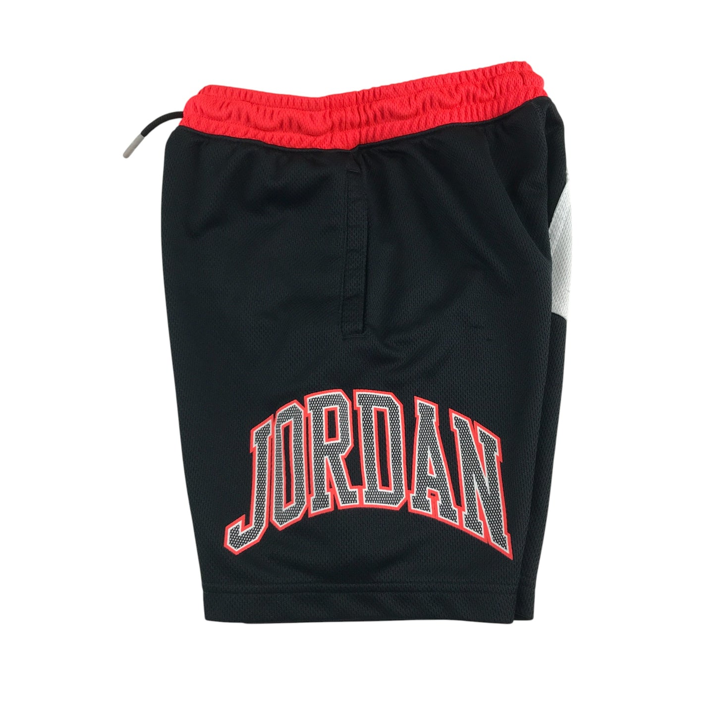 Jordan sports shorts 9-10 years black with red waistband and logos