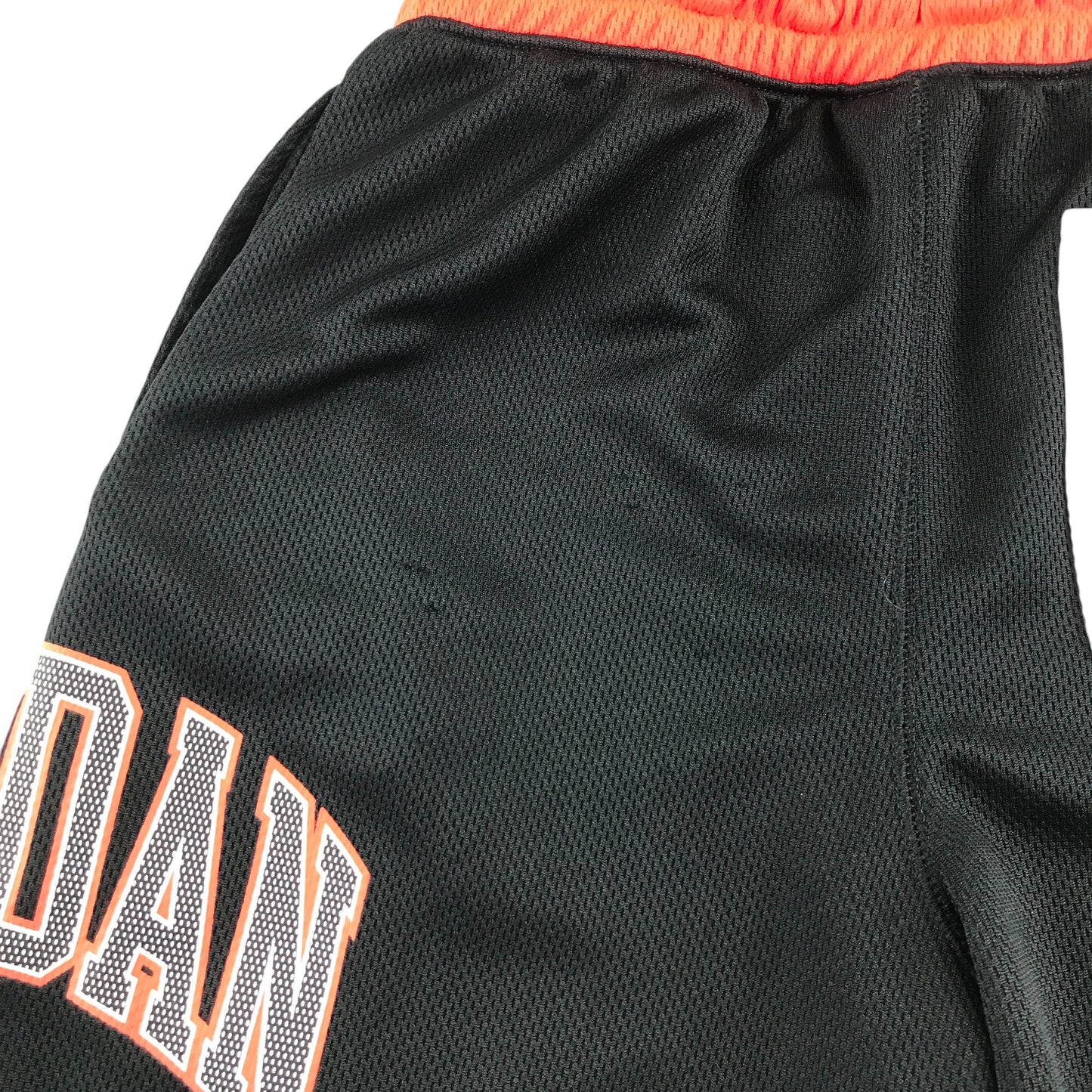 Jordan sports shorts 9-10 years black with red waistband and logos
