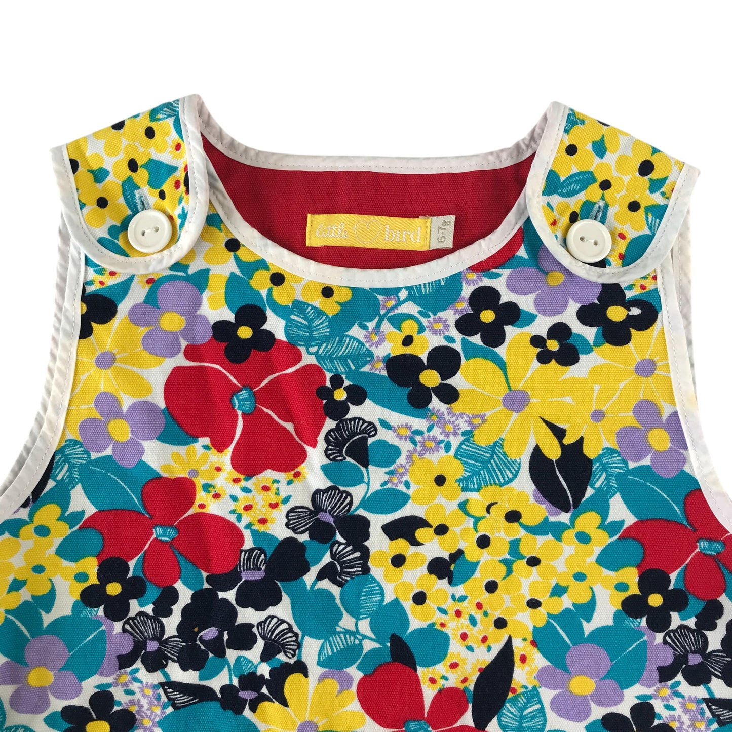 Little Bird dress 6-7 years multicoloured floral print design cotton