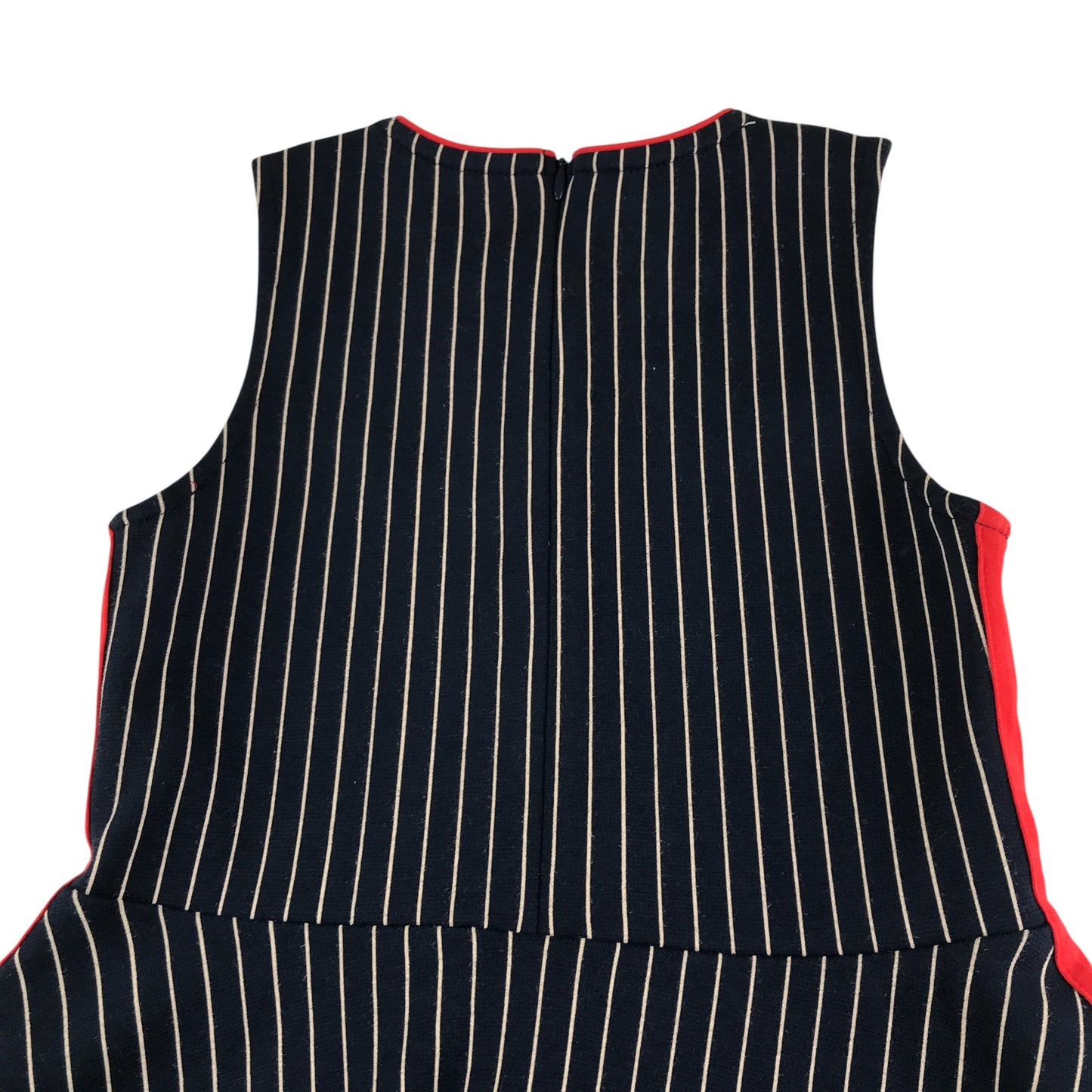 Jasper J Conran dress 7-8 years navy and white stripy A-line sleeveless