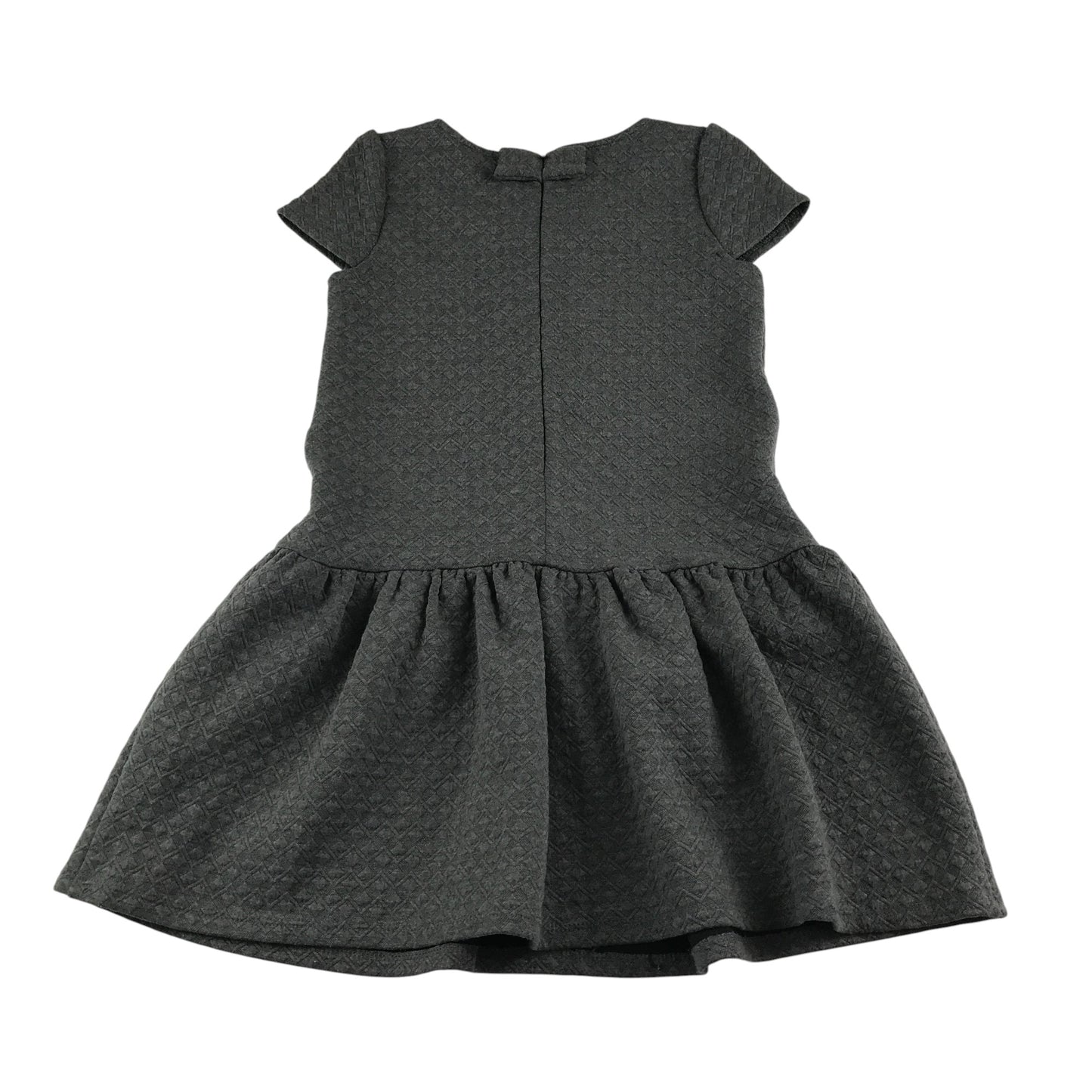 Monsoon dress 7-8 years grey with nice gem detailing around neck A-line short sleeve