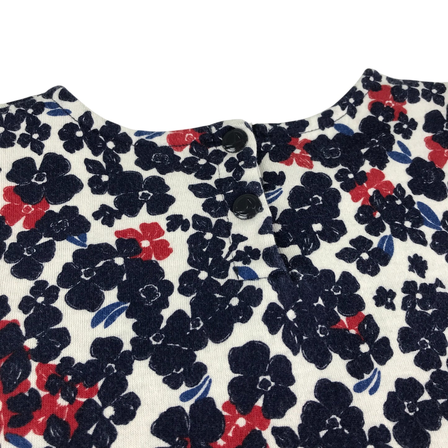 Petit Bateau dress 8 years navy and red floral print