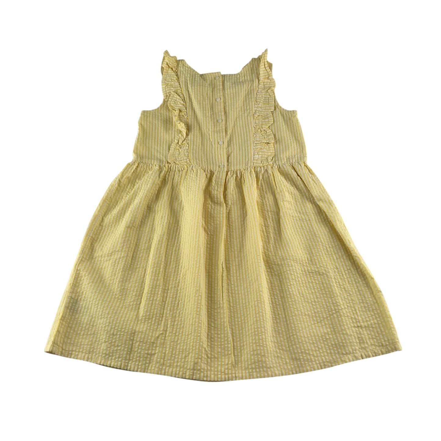 H&M dress 8-9 years yellow and white vertical stripy summer dress