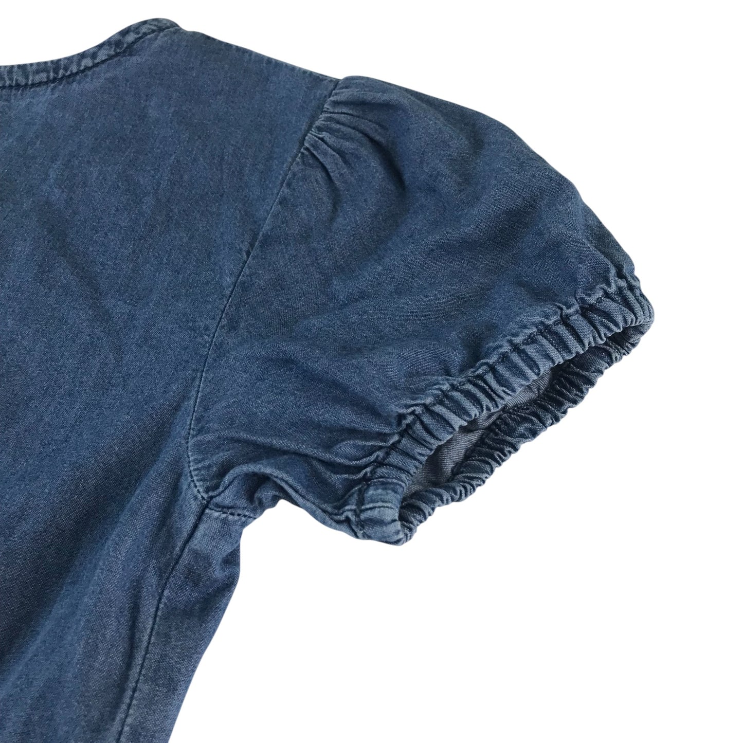 Nutmeg dress 9-10 years blue denim short sleeve