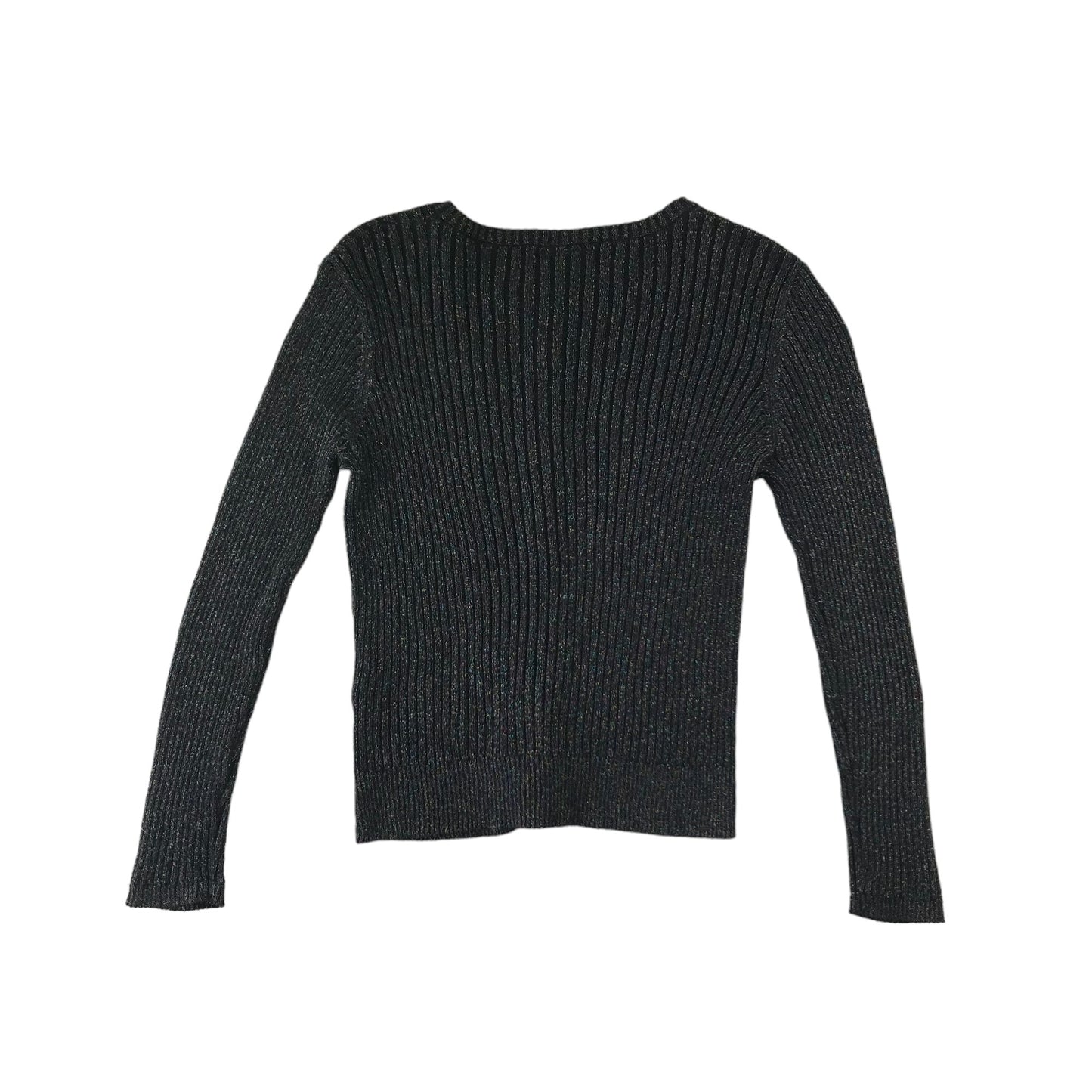 Matalan Cardigan Age 8 Black with Multicoloured Metallic Shine Design