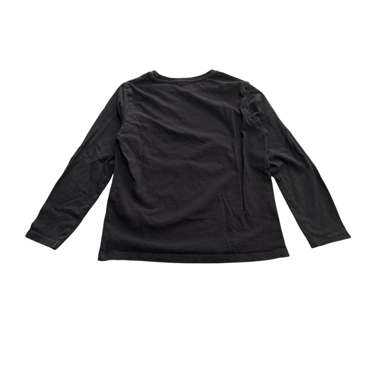 Primark festive t-shirt 7-8 years black long sleeve football Santa cotton