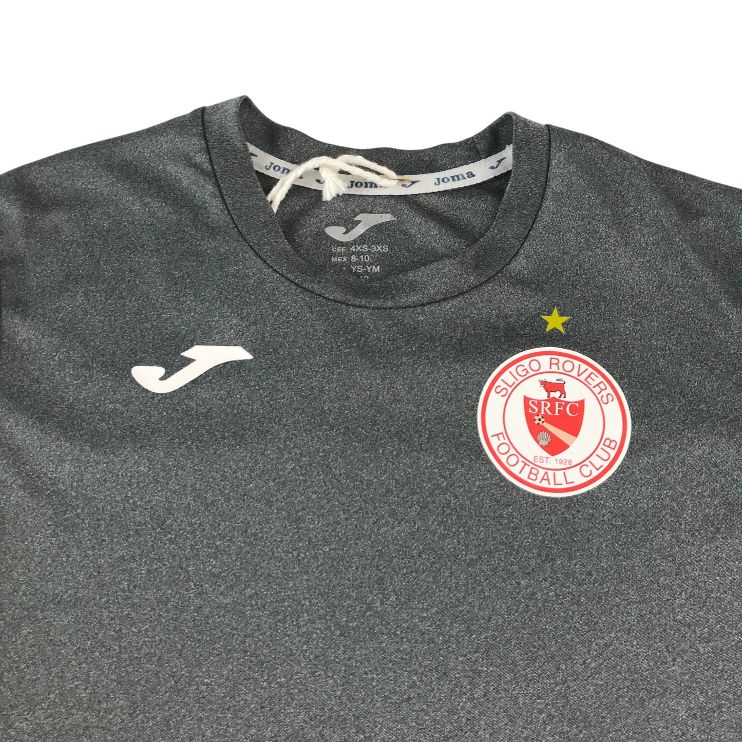 Joma Sligo Rovers FC sport t-shirt 8-9 years grey short sleeve